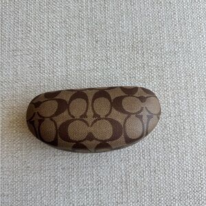 Coach Tan and Brown Sunglasses Case